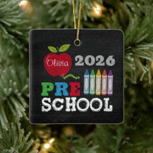 Vorschule 2026 Schultafel Namensschmuck Keramikornament