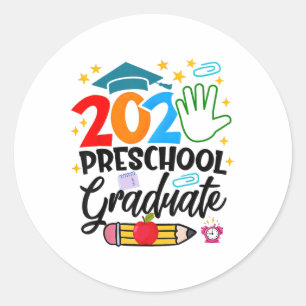 Vorschule Graduate Pre-k Grad 2025 Preschool Gradu Runder Aufkleber