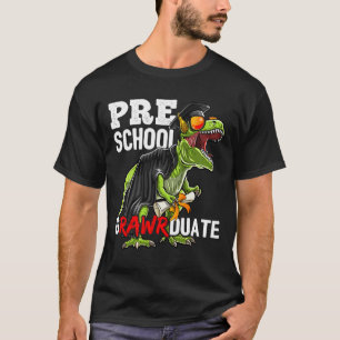 Vorschule Grawduate Dinosaur Graduation Cap Gown T-Shirt