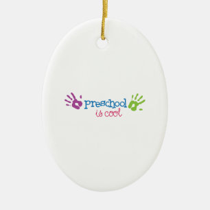 Vorschule ist cool keramikornament