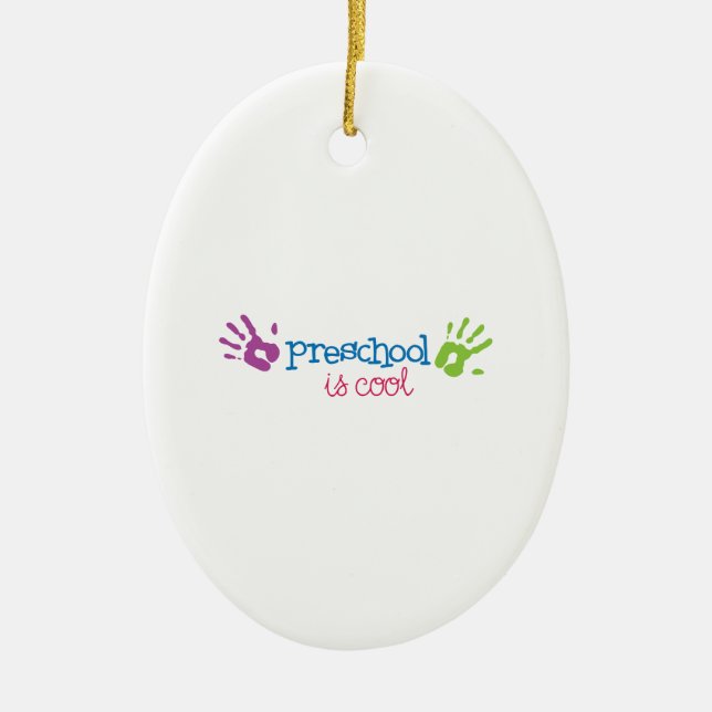 Vorschule ist cool keramikornament (Vorne)