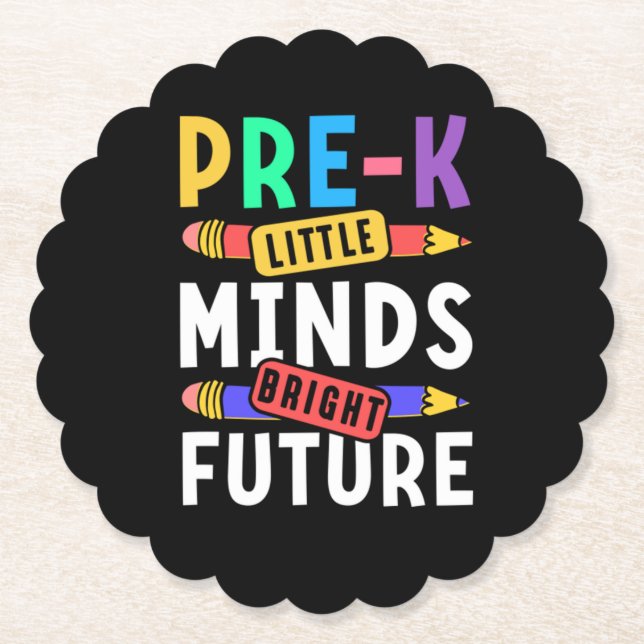 Vorschule Kinder zurück in die Schule Kleine Minds Untersetzer (Vorderseite)