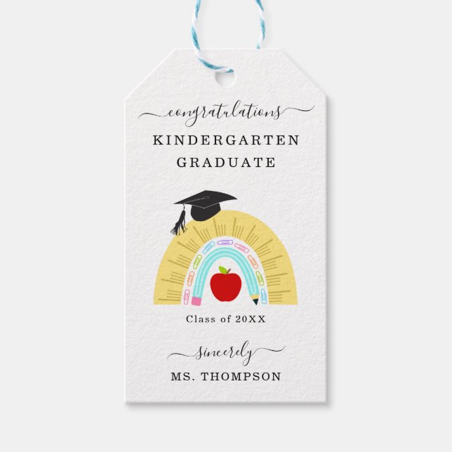 Vorschule/Kindergarten Abschluss Gefälligkeitstemp Geschenkanhänger (Vorderseite)