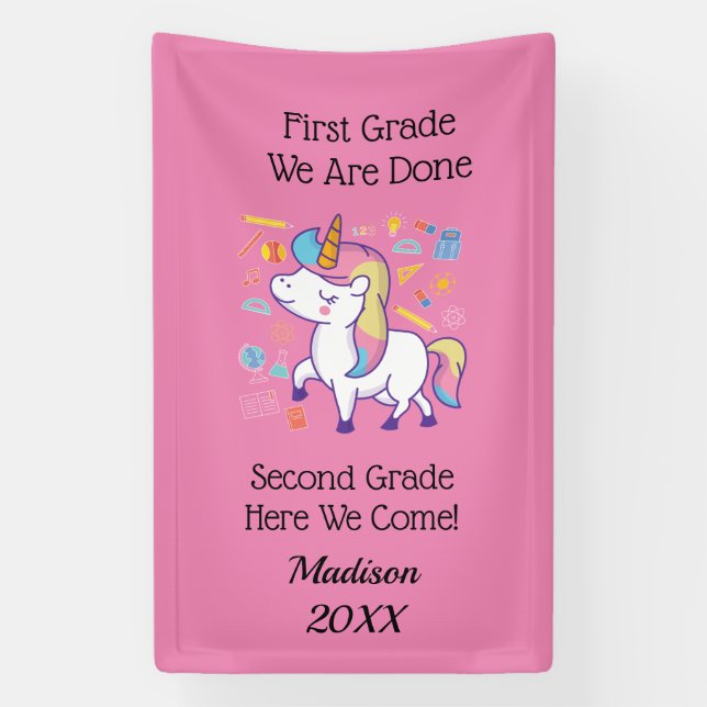 Vorschule Kindergarten Grundschule aufsteigen Banner (Vertikal)