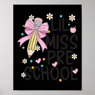 Vorschule Little Miss Zurück zur Schule Mädchen Vo Poster