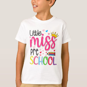 Vorschule Little Miss Zurück zur Schule Mädchen Vo T-Shirt