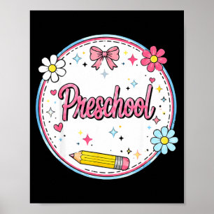 Vorschule zurück zur Schule für Mädchen rosa Vorsc Poster