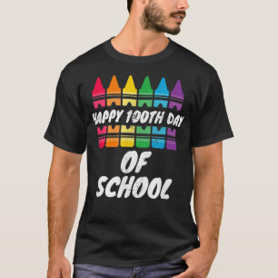 Vorschulglückstag 100. Schultag Crayon Lehrer T-Shirt