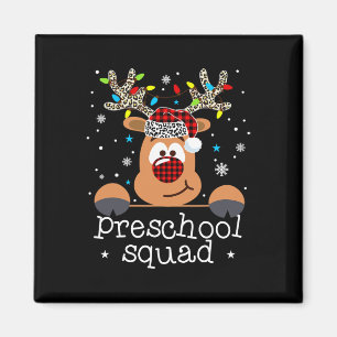 Vorschulgruppe Kariertes Rentier Weihnachtsmann Hu Magnet