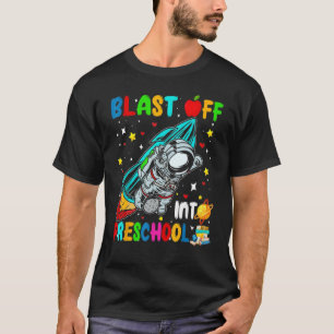 Vorschulkinder Rakete Astronaut Zurück zur Schule T-Shirt