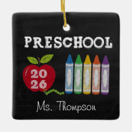 Vorschullehrer 2026 Geschenk Name Ornament
