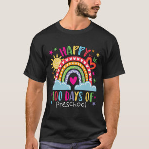 Vorschullehrer Mädchen Kinder Regenbogen 100 Tage T-Shirt