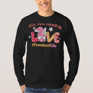 Vorschullehrer Niedlich Ostern Gnome Frühling Lieb T-Shirt