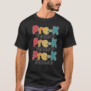 Vorschullehrer Niedlich Pre-K Vintag Student Retro T-Shirt