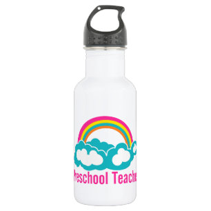 Vorschullehrer Rainbow Cloud Edelstahlflasche