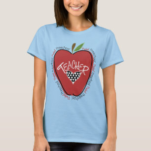 Vorschullehrer-rotes Apple-Shirt T-Shirt
