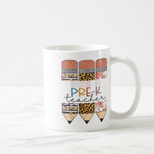 Vorschullehrer Spaß Leopard Bleistift Glücklicher Kaffeetasse
