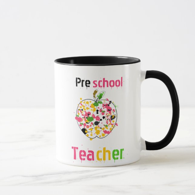 Vorschullehrer-Tasse - malen Sie Spritzer Apple Tasse (Rechts)