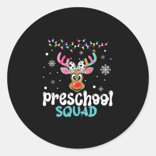 Vorschullehrer Weihnachten Vorschulgruppe Runder Aufkleber