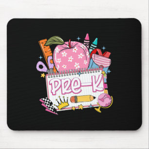 Vorschullehrer Zurück zur Schule Apfel Notizbuch R Mousepad