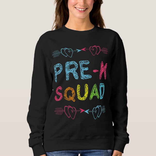 Vorschullehrer zurück zur Schule Sweatshirt (Vorderseite)