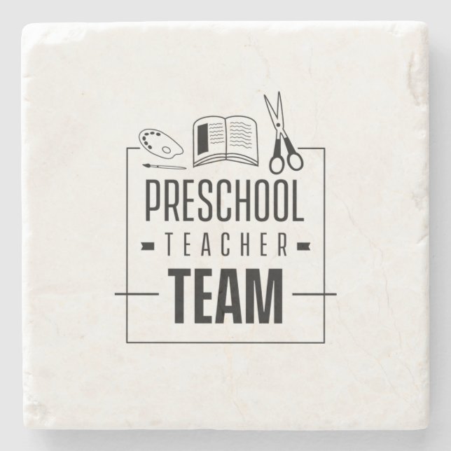 Vorschullehrerteam Steinuntersetzer (Vorderseite)
