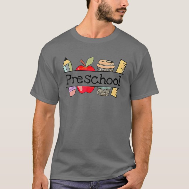 Vorschulpädagoge zurück zum Schullehrer T-Shirt (Vorderseite)