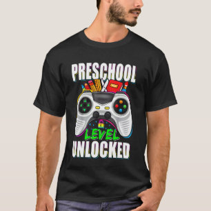 Vorschulstufe freigeschalteter Gamer erster Schult T-Shirt