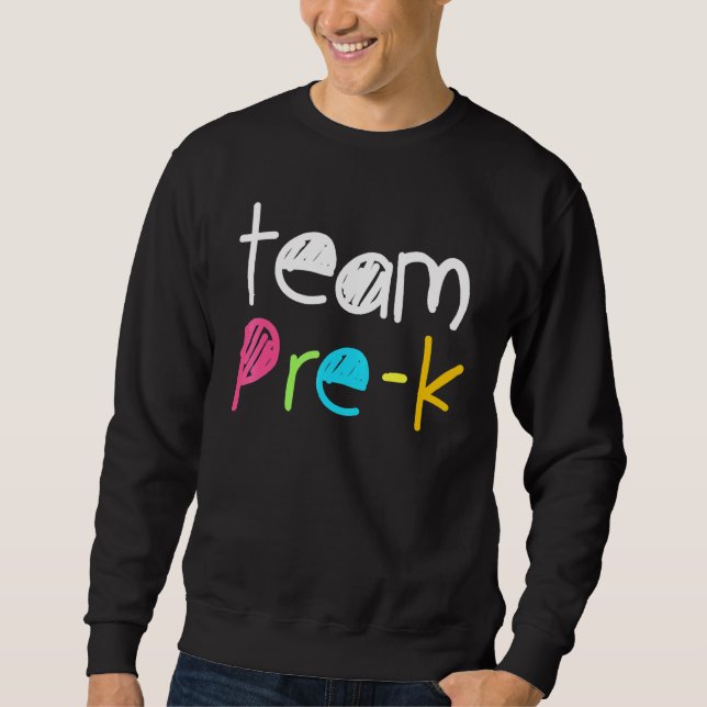Vorschulteam zurück zur Schule Sweatshirt (Vorderseite)