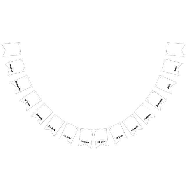 Vorschulzeit bis Hauptschulzeit Abschluss Jahre Wimpelkette (Alle)