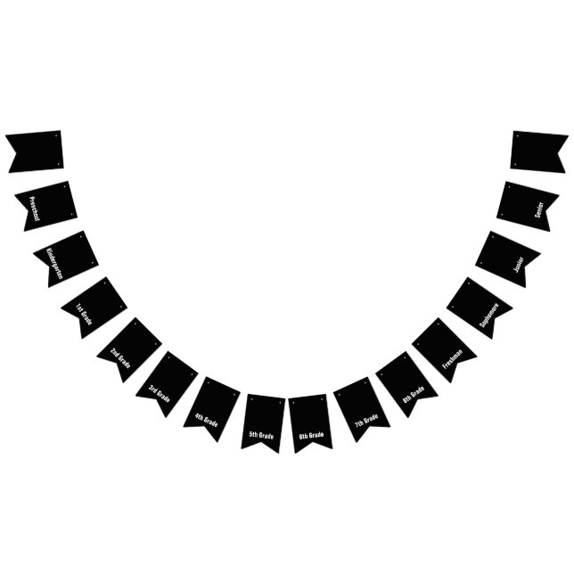 Vorschulzeit bis Hauptschulzeit Abschluss Jahre Wimpelkette (Alle)