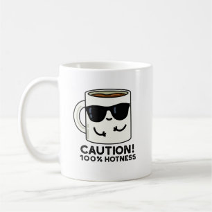 Vorsicht 100% Hotness Funny Coffee Pun Kaffeetasse