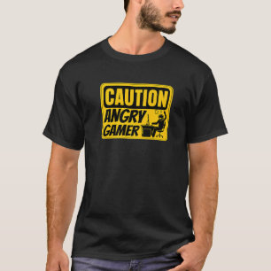 Vorsicht, Angry Gamer Video Game Player PC Console T-Shirt
