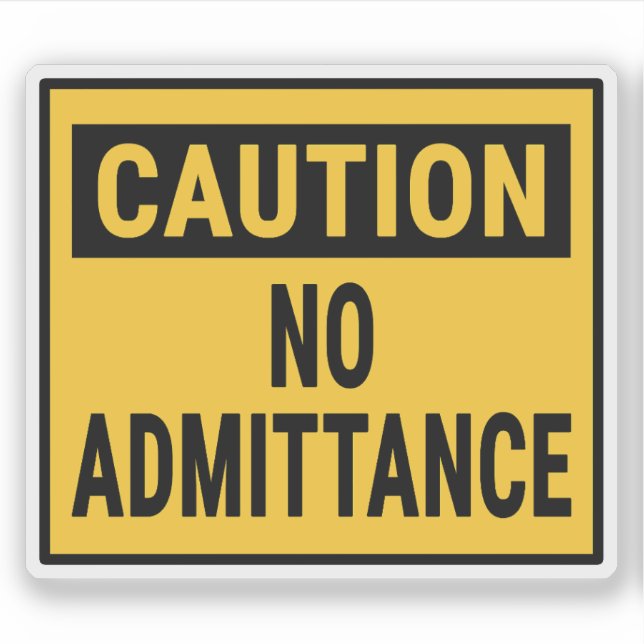 Vorsicht Aufkleber (Vorderseite)