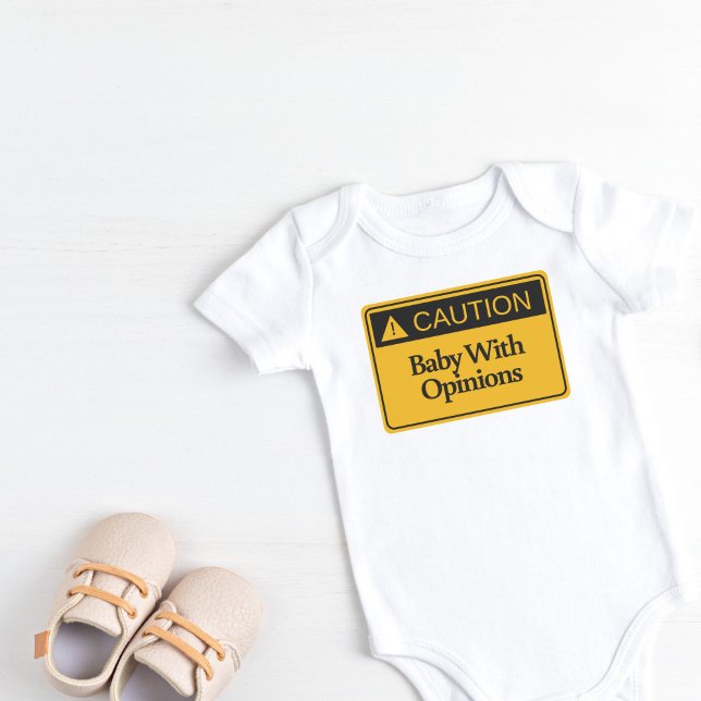 Vorsicht: Baby mit Meinungen Strampler (Caution: Baby with Opinions Baby Bodysuit)