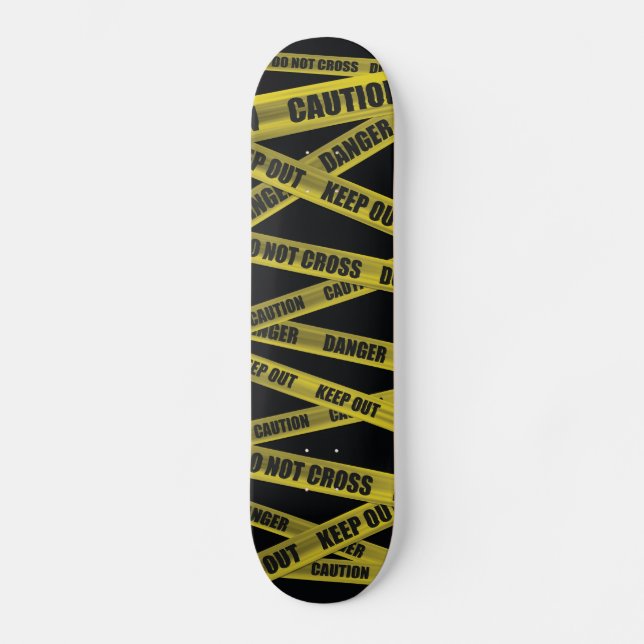 Vorsicht-Band-Skateboard Skateboard (Vorderseite)