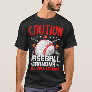 Vorsicht Baseball Oma Will Yell Louly Lover T-Shirt