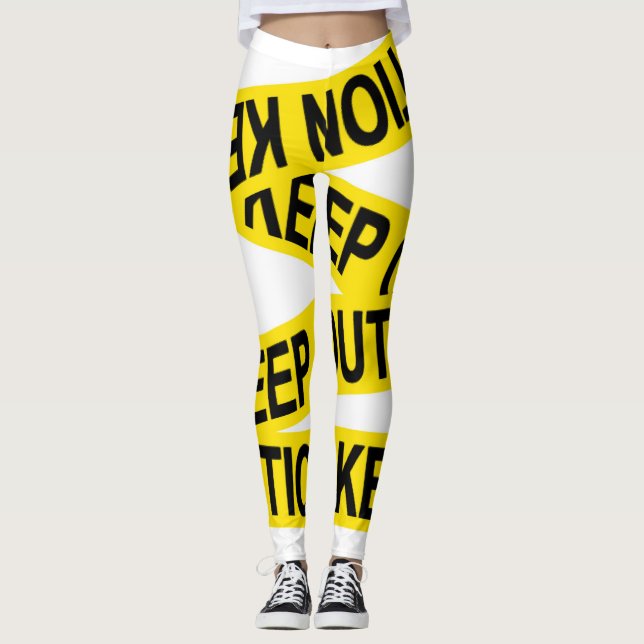 Vorsicht behalten heraus Band Leggings (Vorderseite)