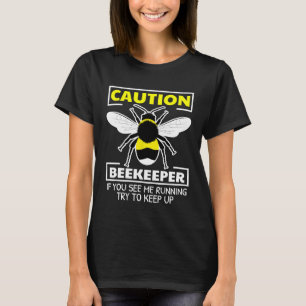 Vorsicht bei Bienenzüchter Cool Naturele Biene T-S T-Shirt