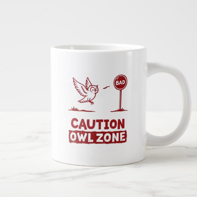 Vorsicht bei der Eule-Zone - Tasse von Spaß (Rechts)