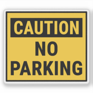 Vorsicht bei Parken Aufkleber