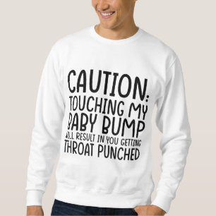 Vorsicht beim Berühren meines Baby-Bump führt bei Sweatshirt