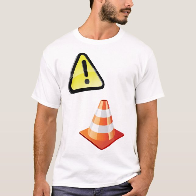 Vorsicht beim Cone Warning T-Shirt (Vorderseite)