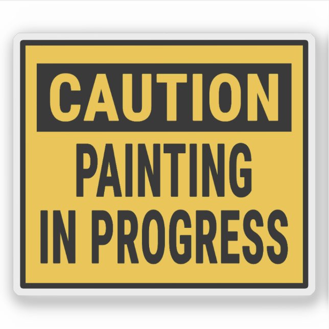 Vorsicht beim Malen Aufkleber (Vorderseite)