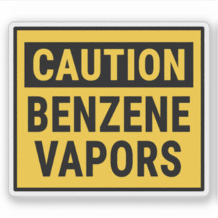 Vorsicht Benzol Vapors Aufkleber
