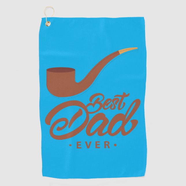 Vorsicht! Bestes Vater Golfhandtuch auf dem Golfpl (Vorderseite)