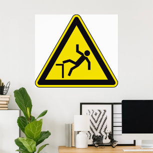Vorsicht Bordstein Fußgänger Schild