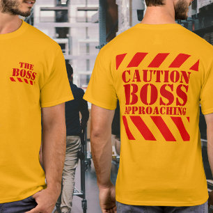 Vorsicht BOSS Warnstreifen rot & gelb T-Shirt