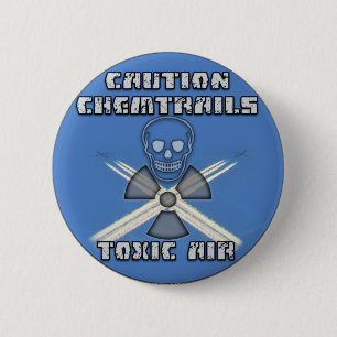 Vorsicht Chemtrails - giftige Luft Button