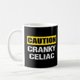 Vorsicht Cranky Celiac Funny Warning Sign Kaffeetasse